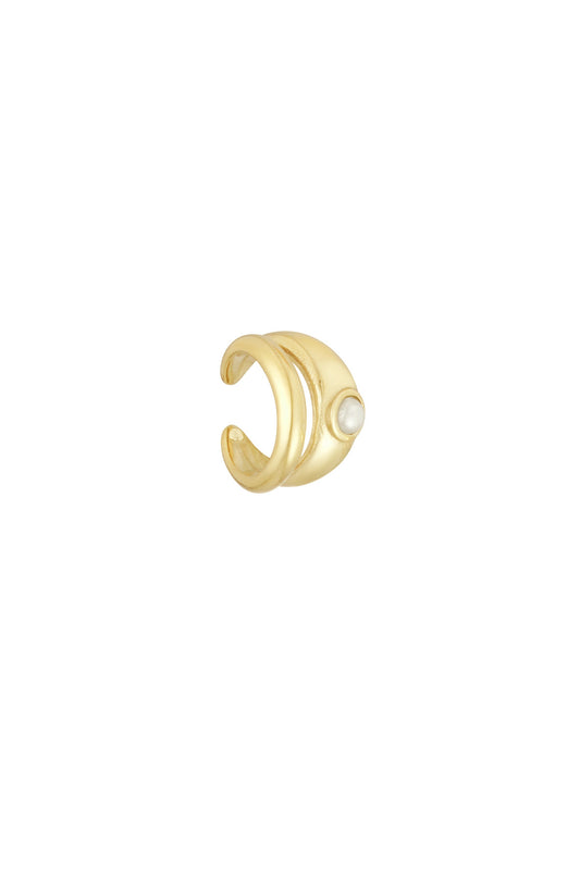 Ear cuff goud met parel