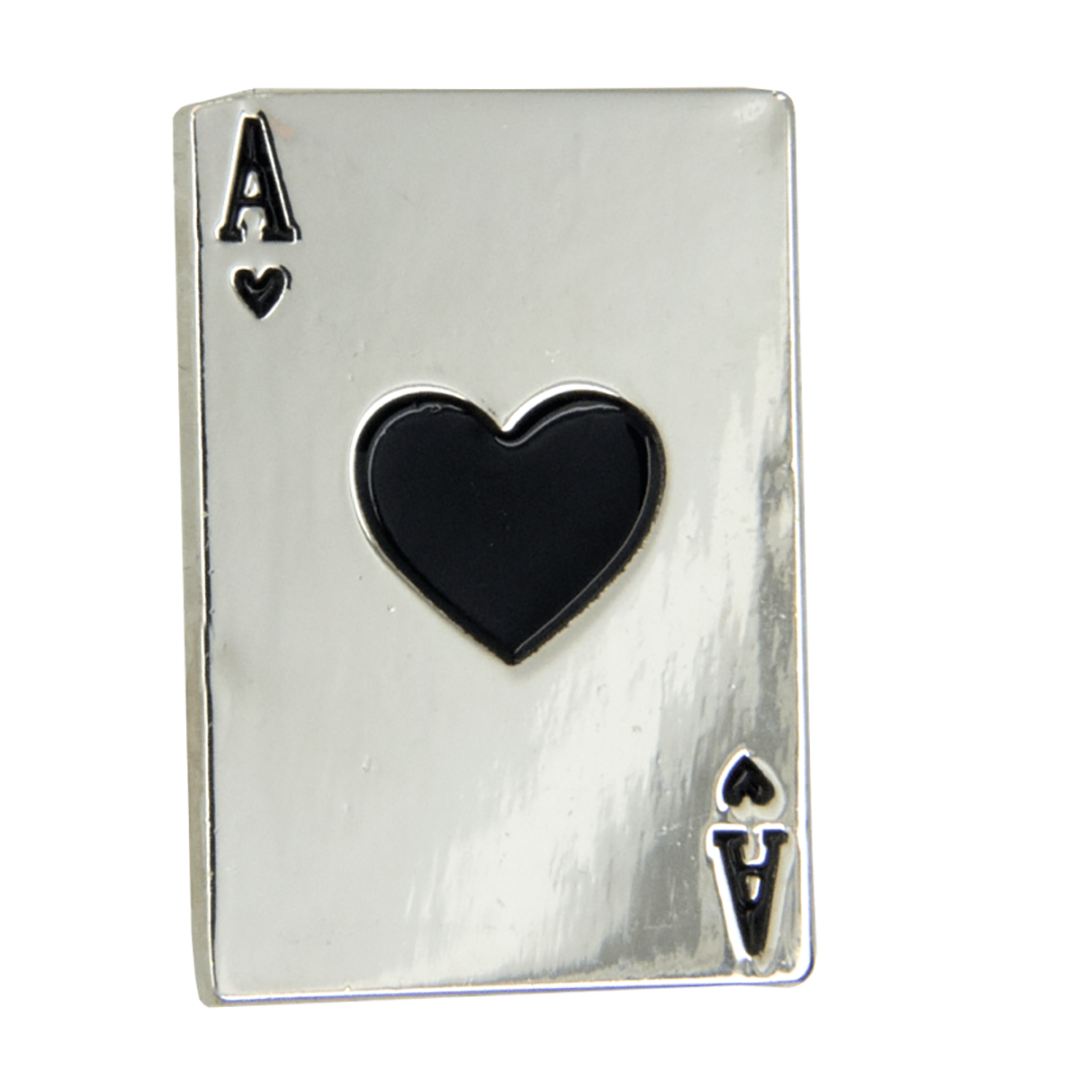 Ace playcard pin silver