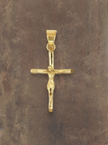 WILDSIDE polished 316L stainless steel Jesus cross pendant, 28mm x 40mm.