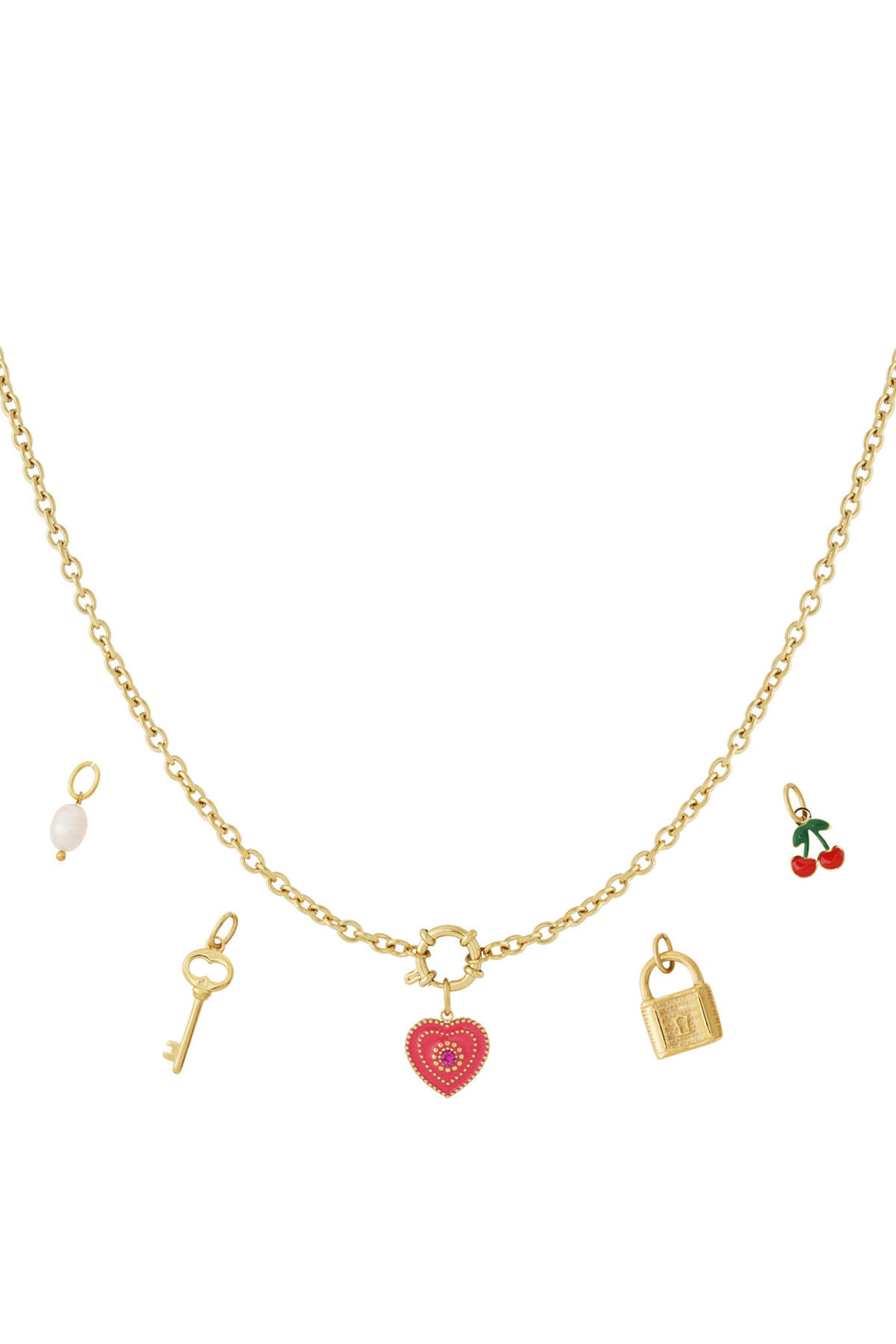 Elegant 14K Gold Plated Heart Pendant Necklace for Women