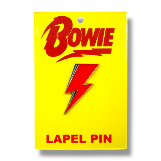 Vintage Enamel Pin - Bowie, David - Aladdin Sane Lightning Bolt