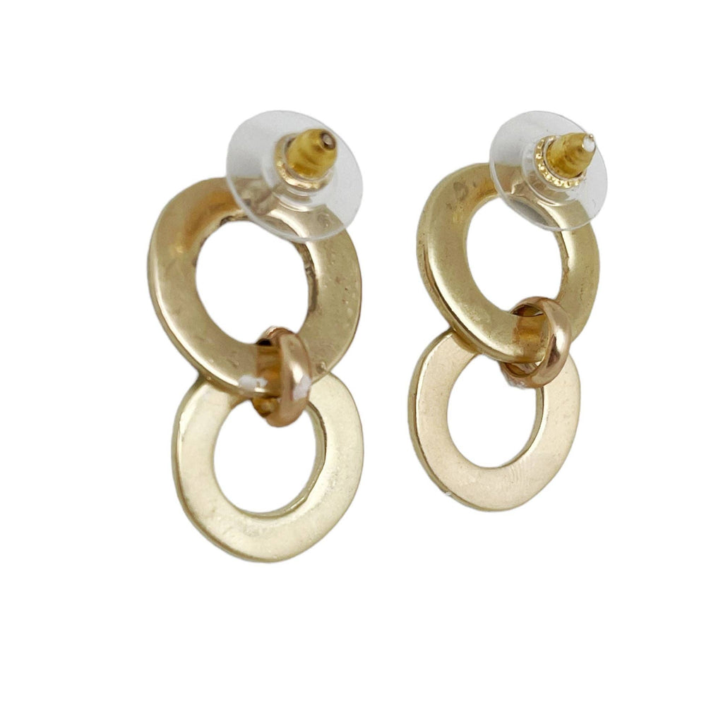 Double gold hoop earring