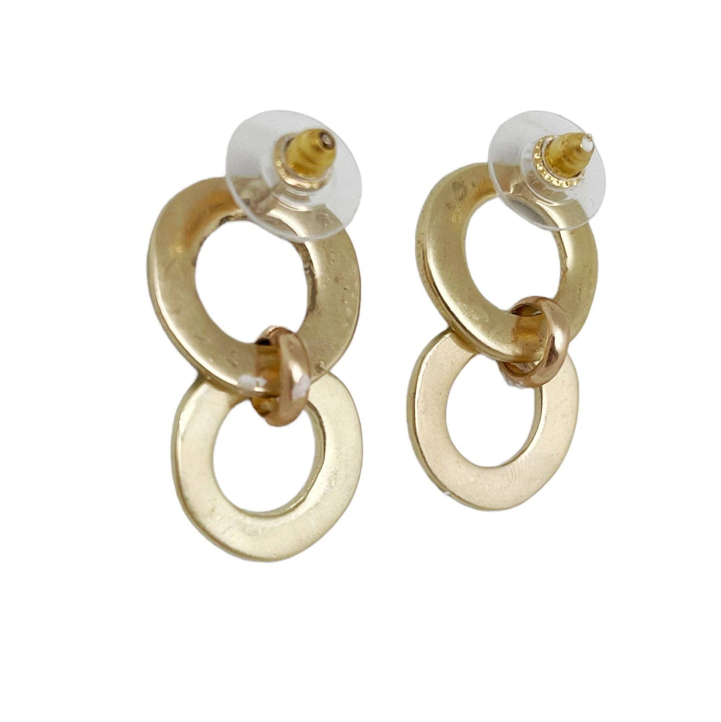 Double gold hoop earring