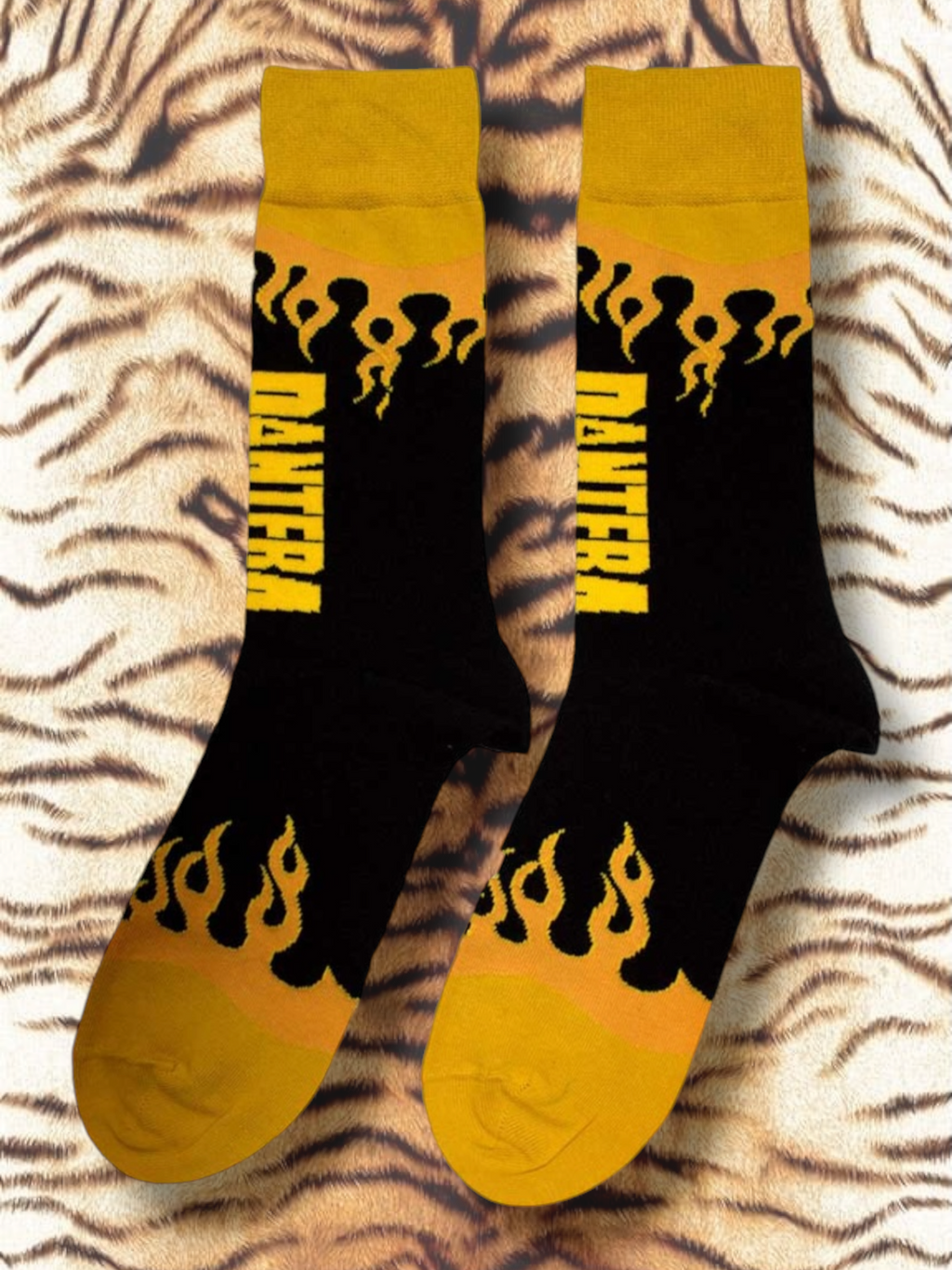 Pantera Unisex Socks: Flame (Black) (maat 40-45)