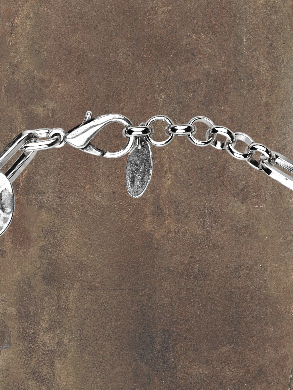 Silver plated choker rings full length 40cm