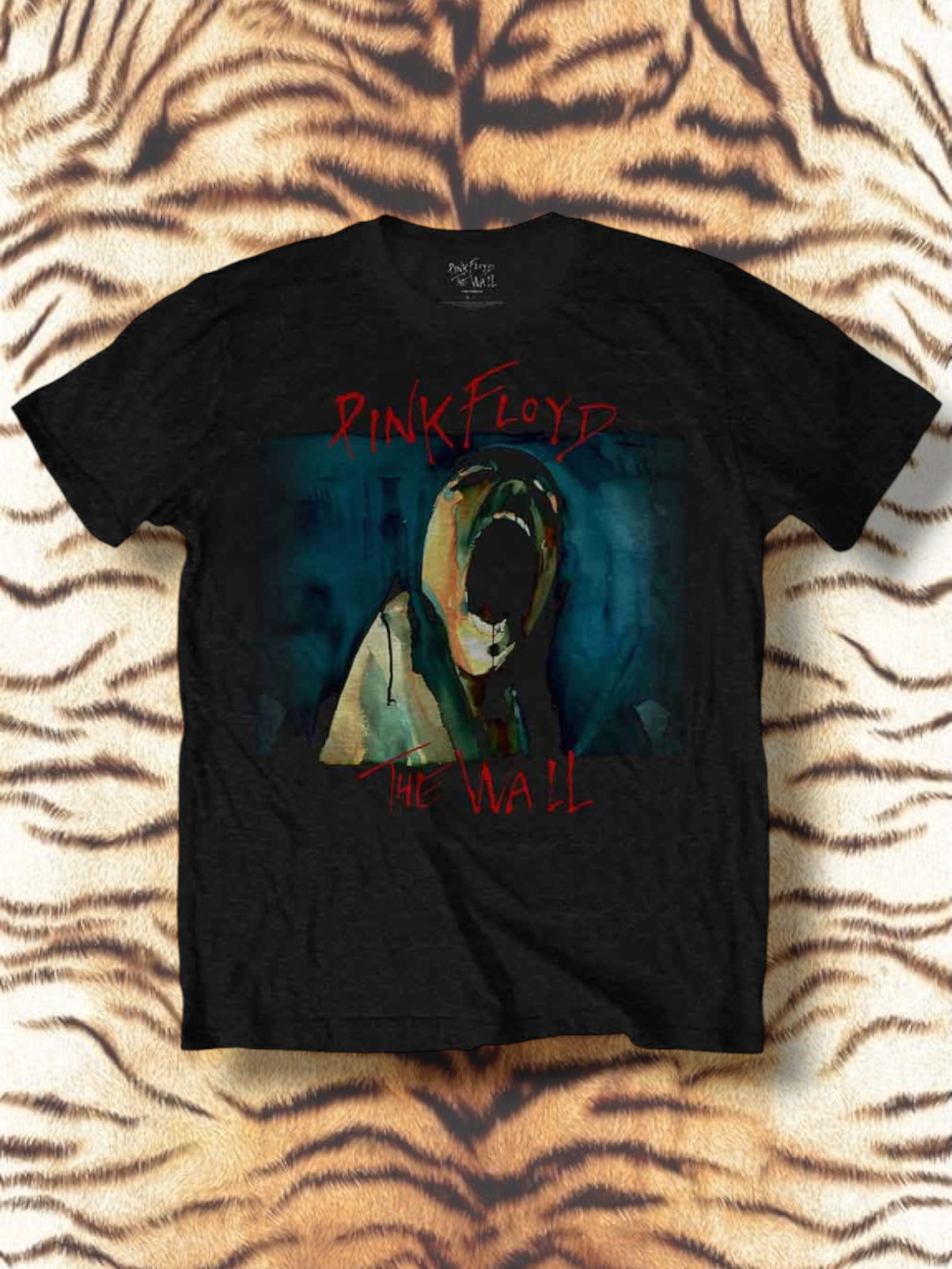 Pink Floyd Unisex T-Shirt: The Wall Scream (Black)