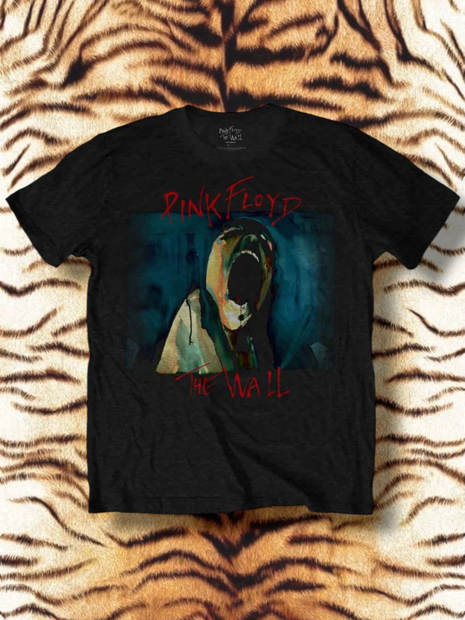 Pink Floyd Unisex T-Shirt: The Wall Scream (Black)