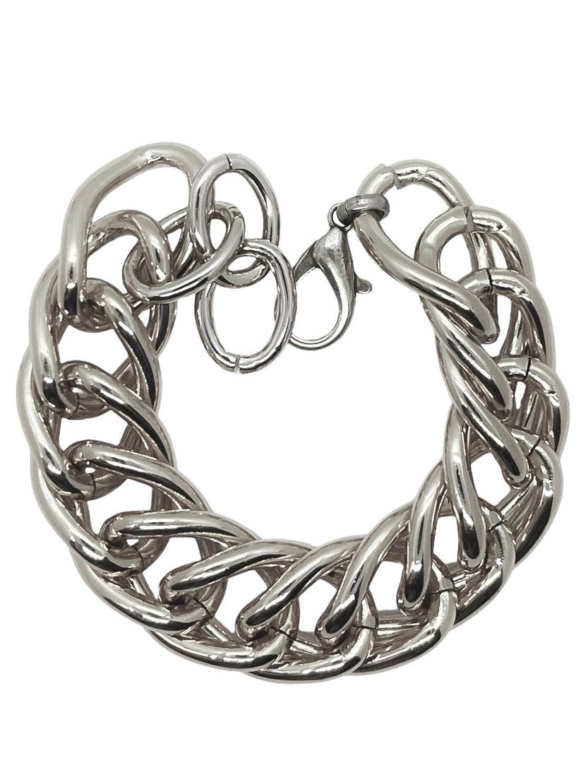 Pulsera de doble eslabón “Ruby” en plata