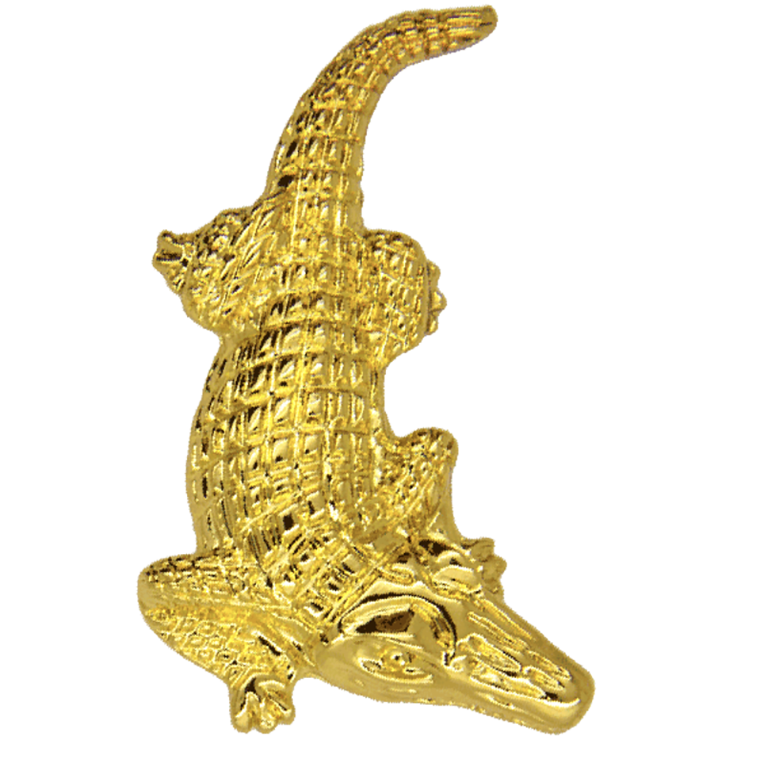 Crocodile pin gold