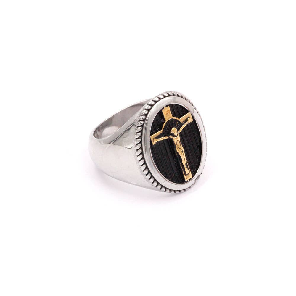 Cross and Jesus Ring