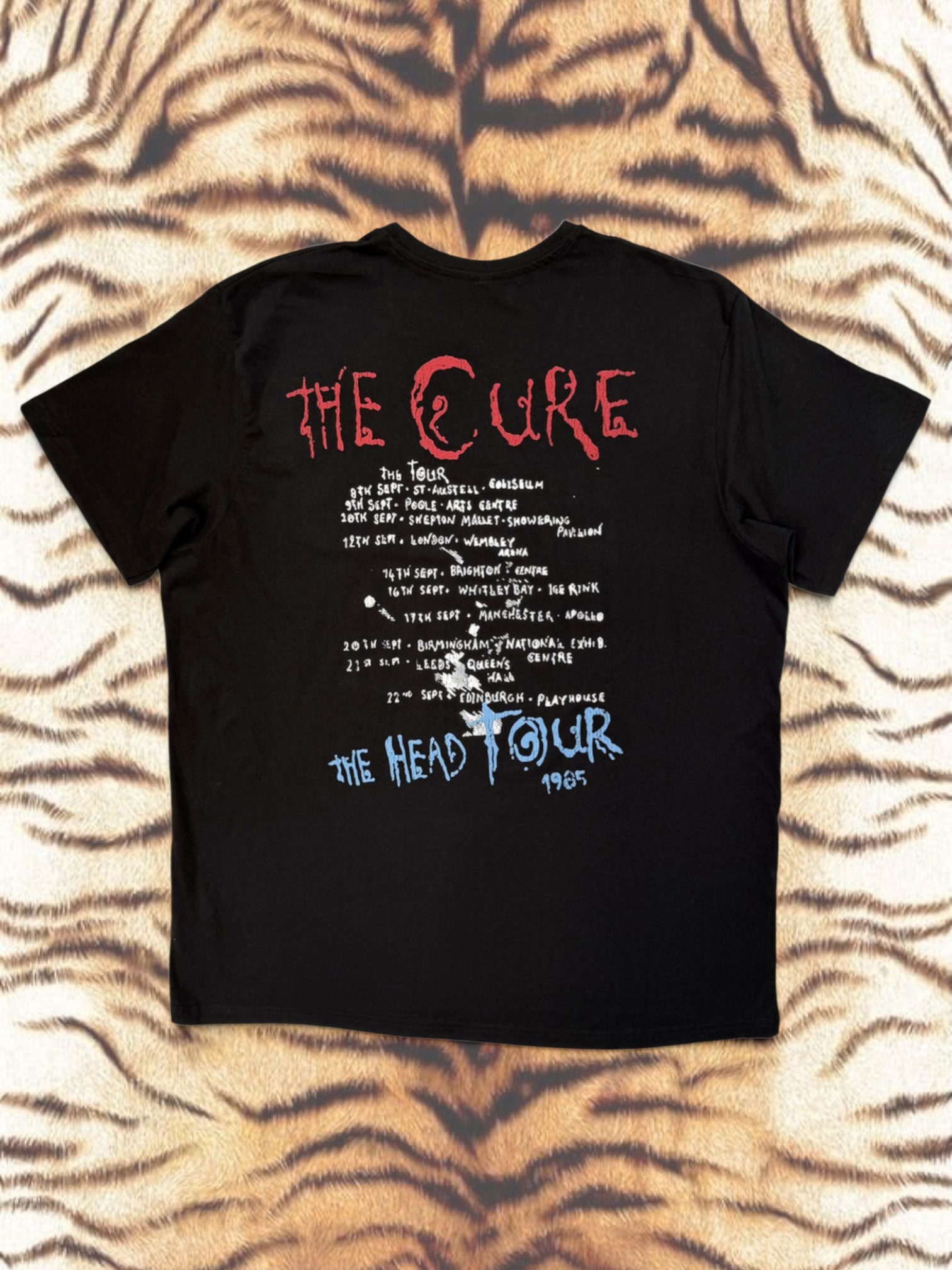The Cure Premium Carbon T‑Shirt – The Head Tour ’85 (100% Combed Cotton, Premium Soft‑Touch Finish)