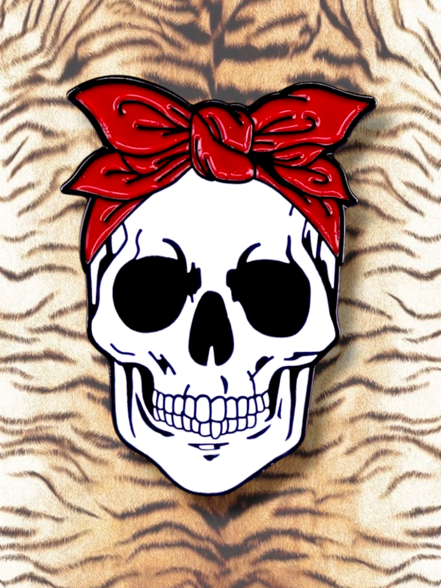 Rockabilly Skull Pin