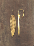 Gouden blad leaf oorbellen