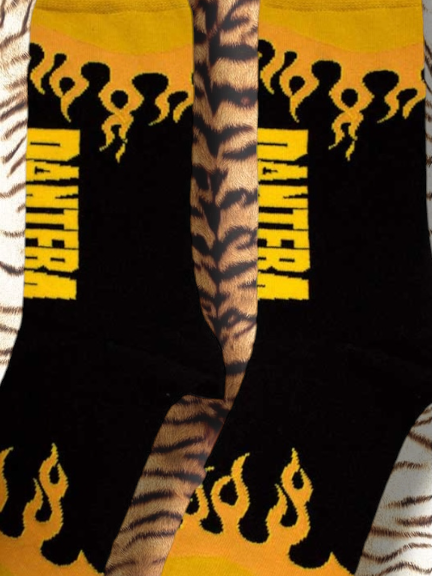 Pantera Unisex Socks: Flame (Black) (maat 40-45)