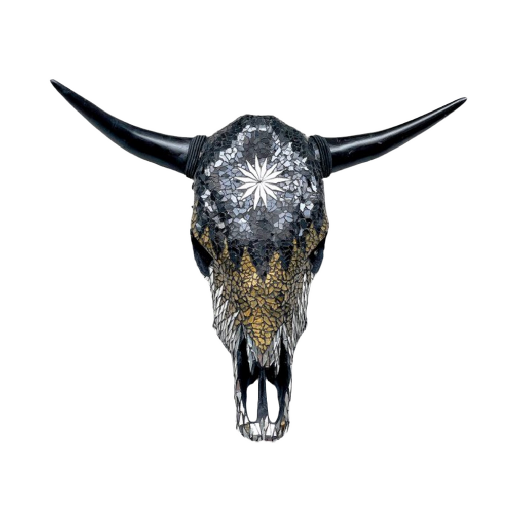 Bull Skull - Glass/Mirror Mosaic