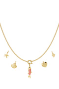 Elegant 14K Gold Plated Fish Pendant Necklace