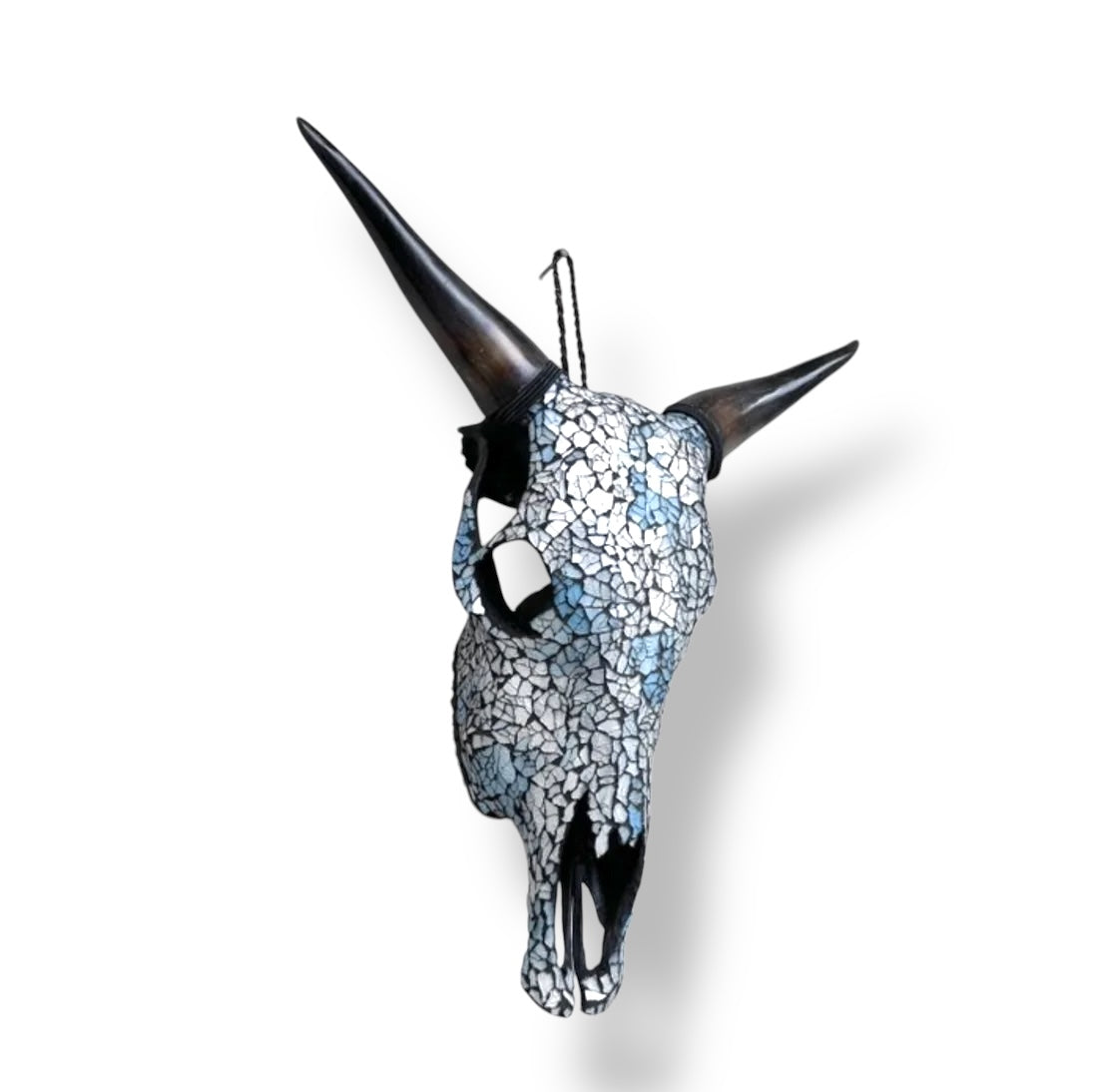 Koeien Schedel - Licht Blauw Mozaïek