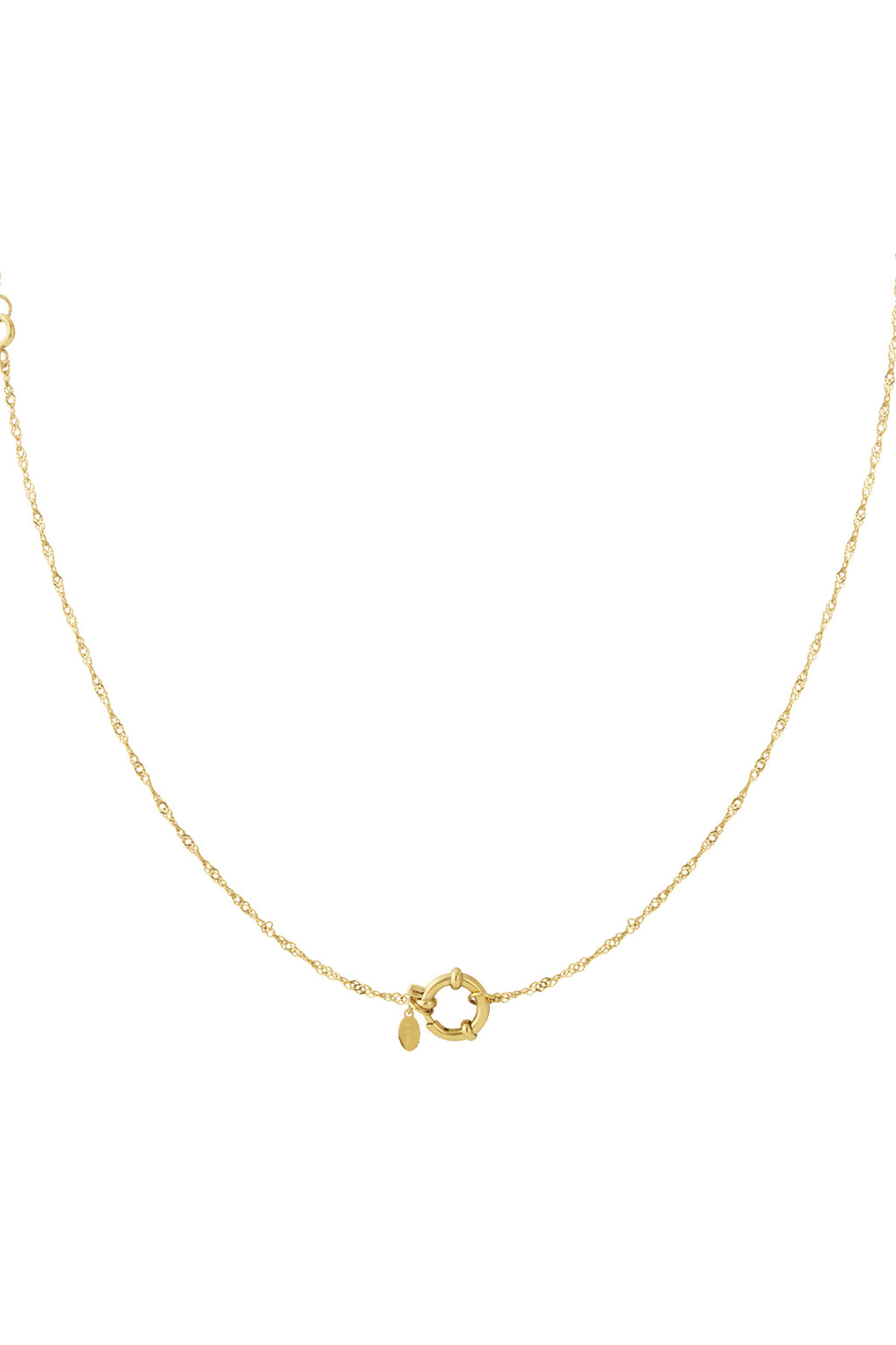 Elegant Gold Color Stainless Steel Chain Necklace for Women