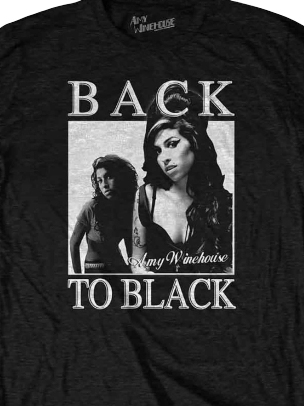 Amy Winehouse Unisex T-Shirt: Back to Black (Black)