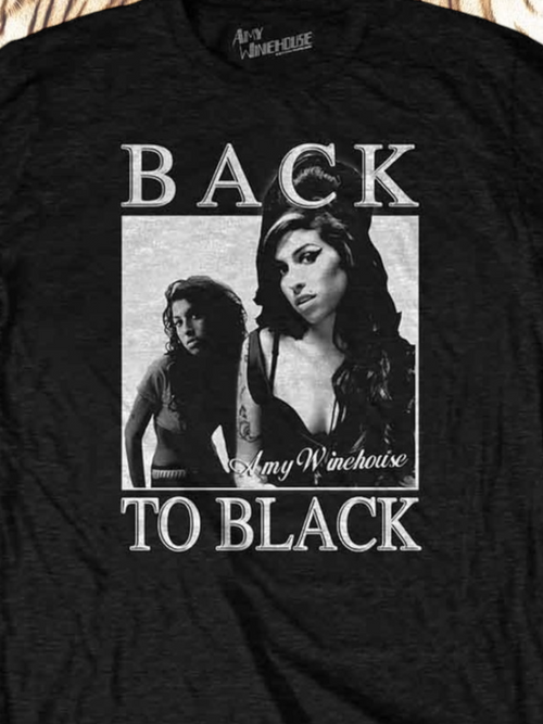 Amy Winehouse Unisex T-Shirt: Back to Black (Black)