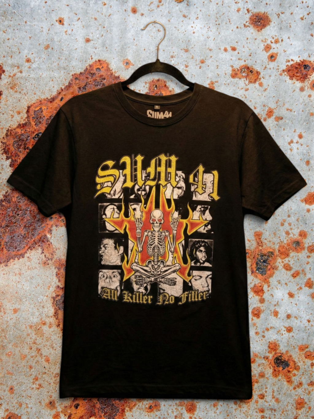 Sum 41 Premium Carbon T‑Shirt – All Killer No Filler Tracklist (100% Combed Cotton, Premium Soft‑Touch Finish)