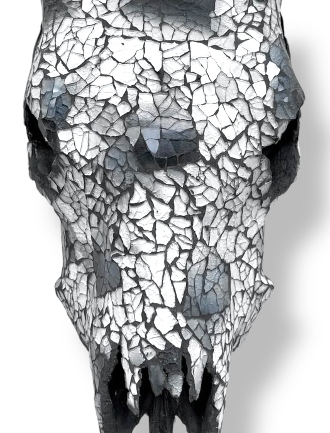 Cow Skull - Gray Mosaic