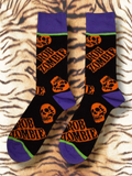 Rob Zombie Unisex Socks: Orange Skulls (Black) (maat 40-45)