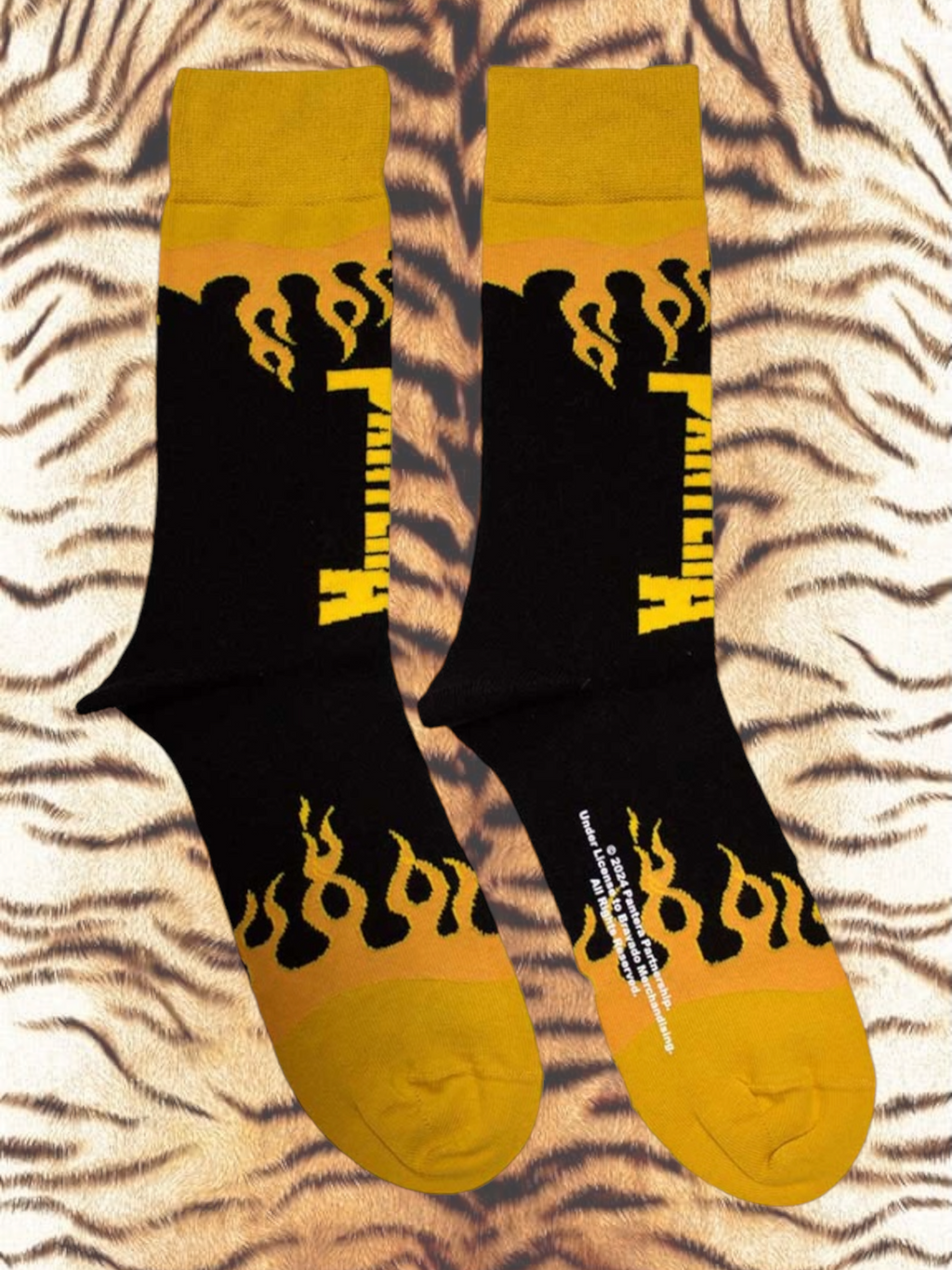 Pantera Unisex Socks: Flame (Black) (maat 40-45)