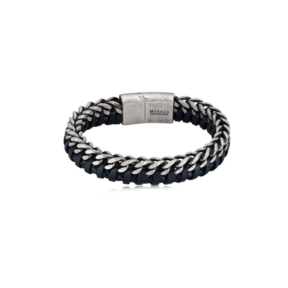 Zwarte Leren Armband