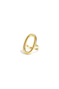 Elegant Minimalist Adjustable Ellipse Ring - Silver & Gold