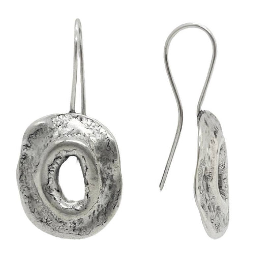 Savage silver plated hook earring