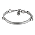 Pulsera de eslabones de plata bañada en plata 18cm