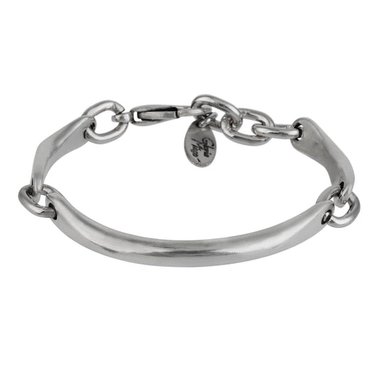 Silver plated silver link bracelet 18cm