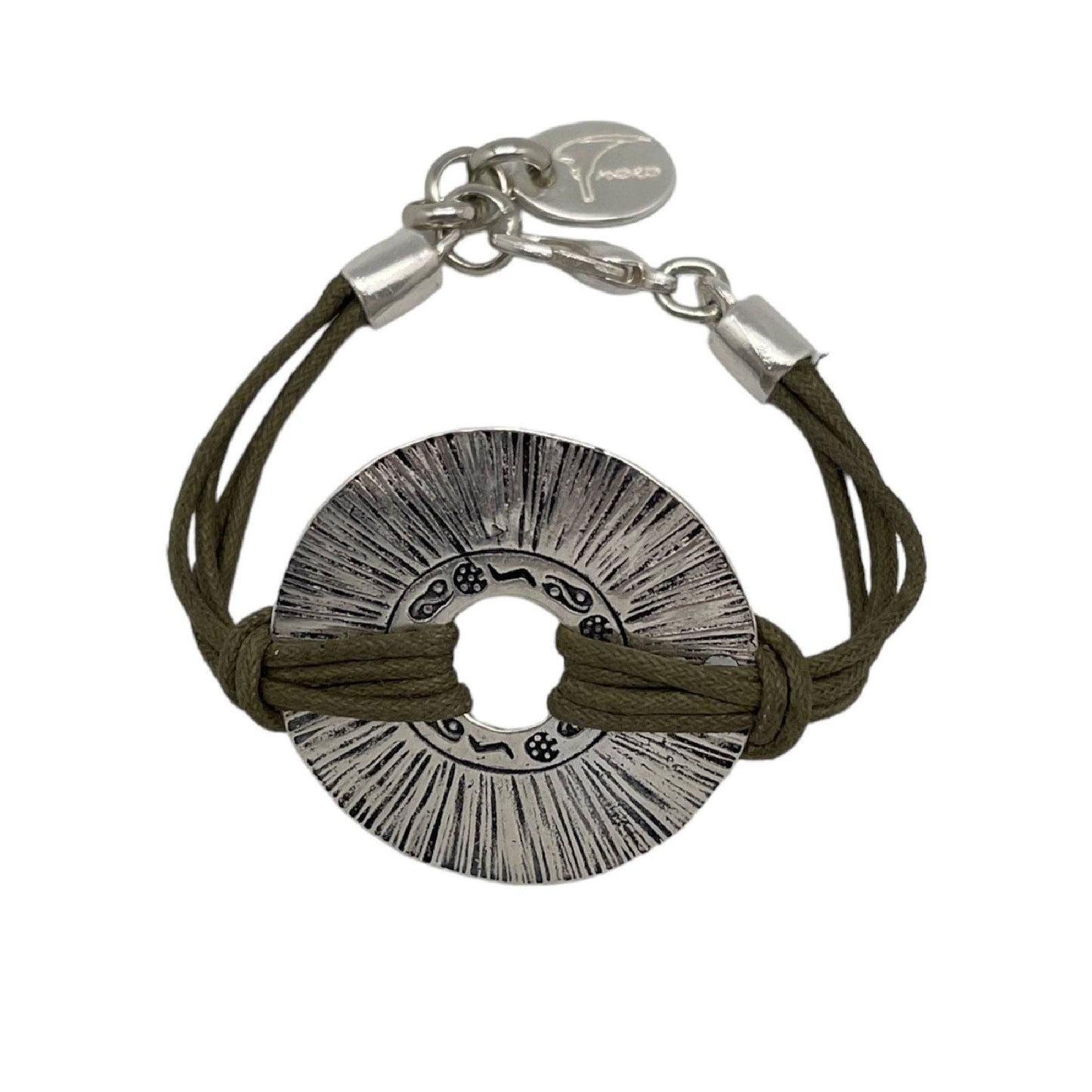 Etnia silver-khaki bracelet