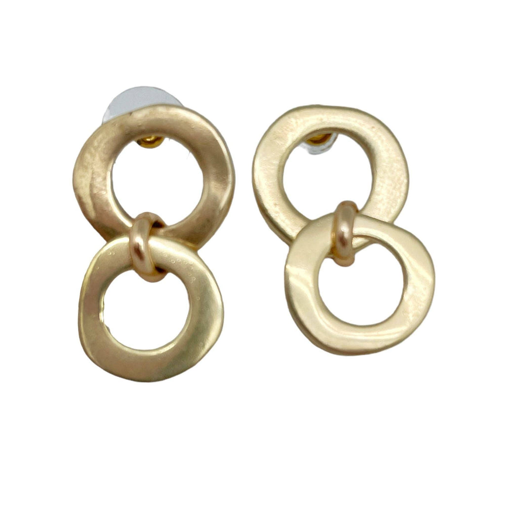 Double gold hoop earring