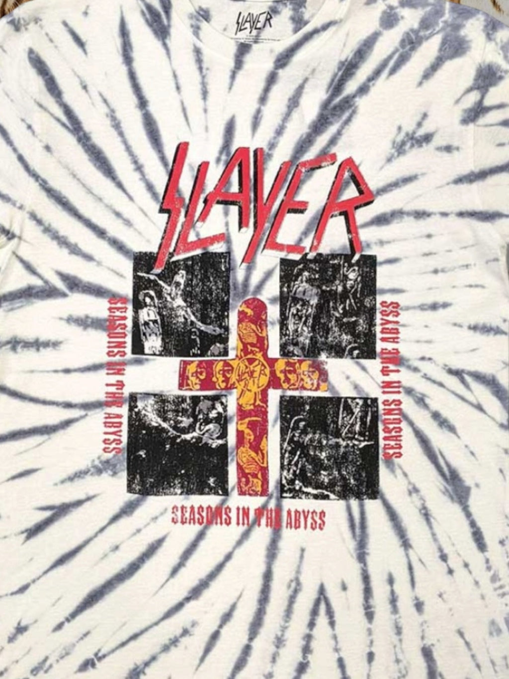 Slayer Unisex T-Shirt: Quad Seasons (White) (Wash Collection)