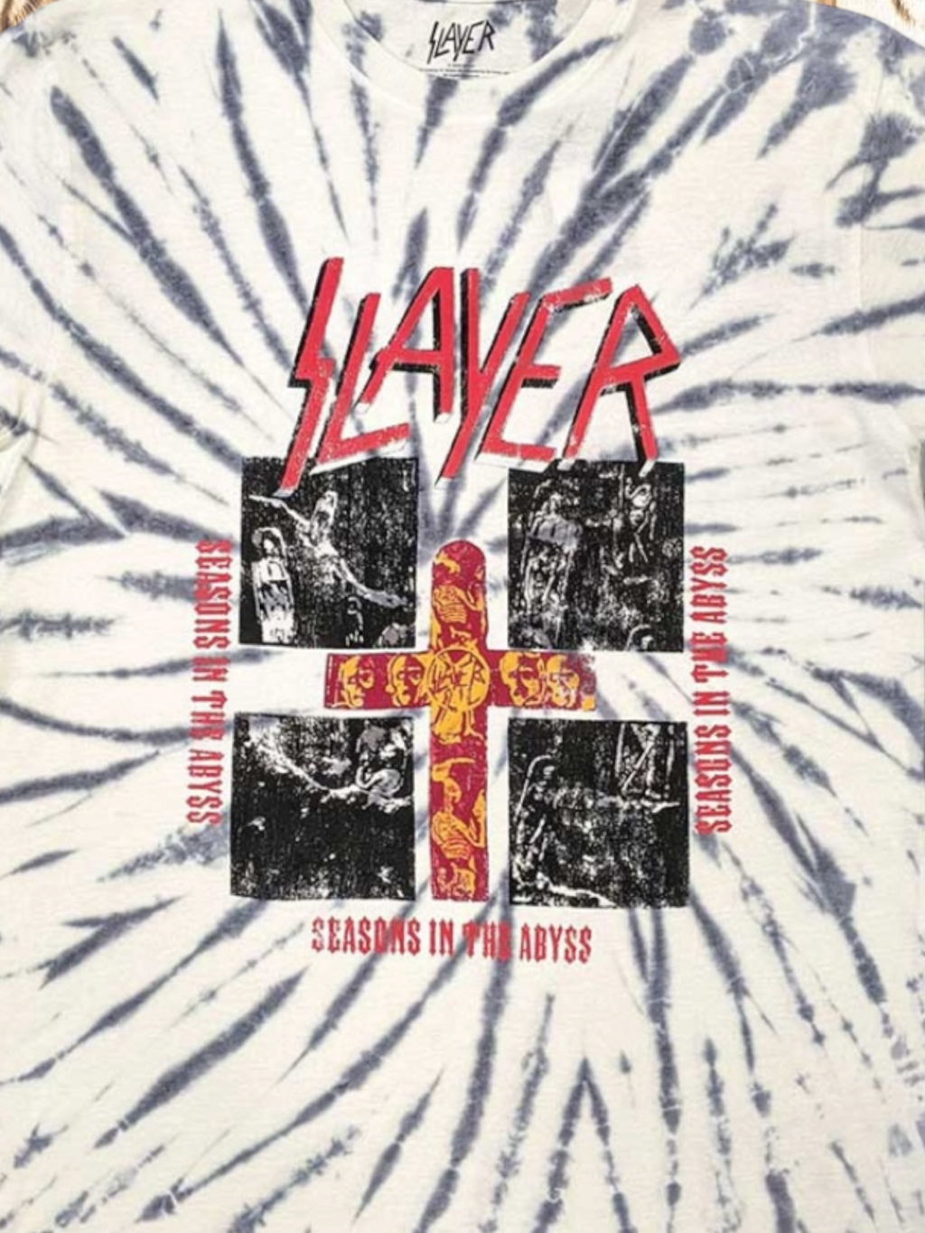 Slayer Unisex T-Shirt: Quad Seasons (White) (Wash Collection)