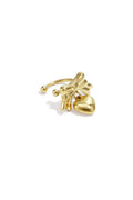 Stylish Gold Heart & Bow Knot Ear Cuff