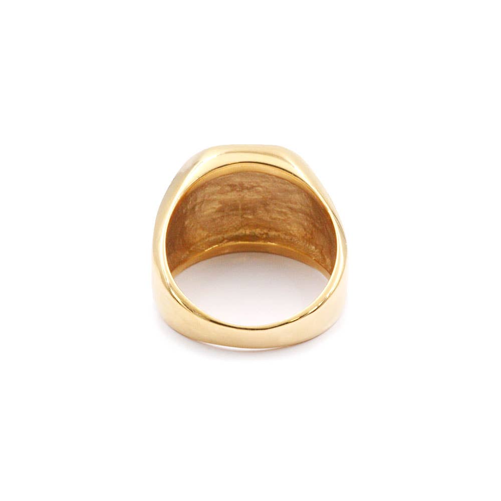 Gouden Ring met Zwarte Steen