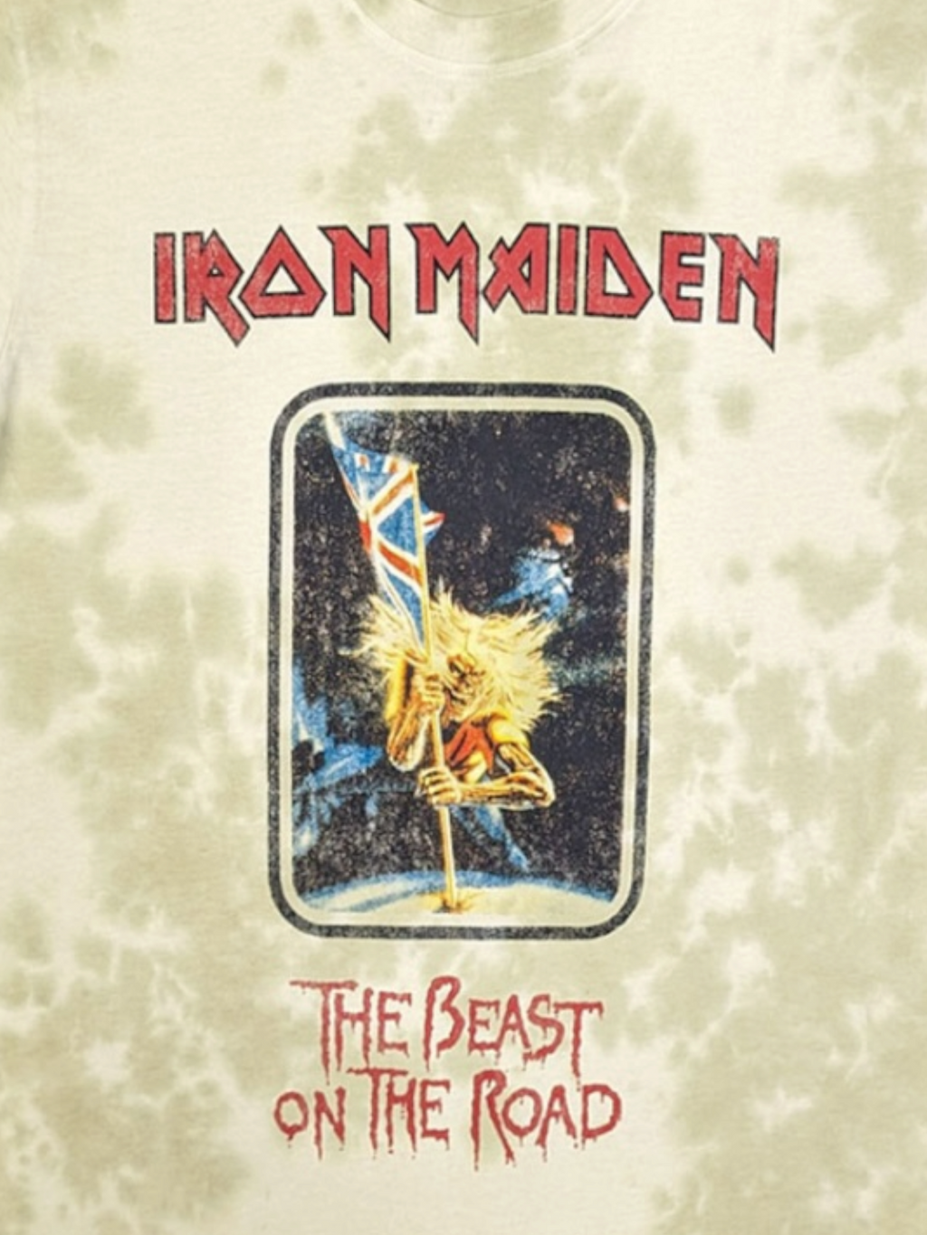 Iron Maiden Unisex T-Shirt: Beast On The Road (Sand) (Wash Collection)