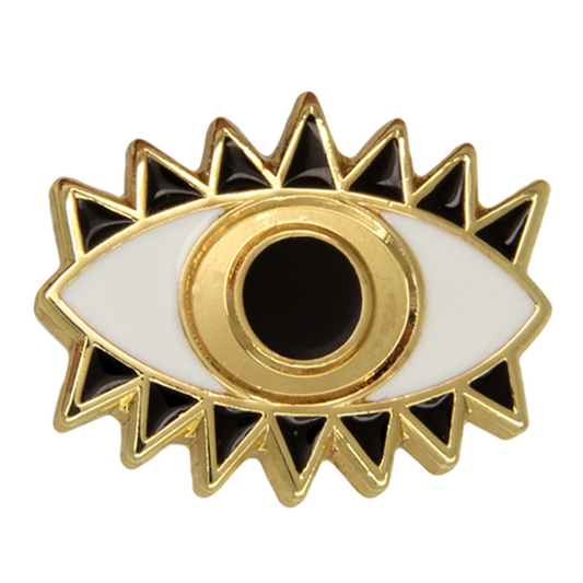 Eye pin gold black