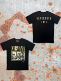 Nirvana Premium Carbon T‑Shirt – Nevermind ’91 Hotel Photo (100% Combed Cotton, Premium Soft‑Touch Finish)