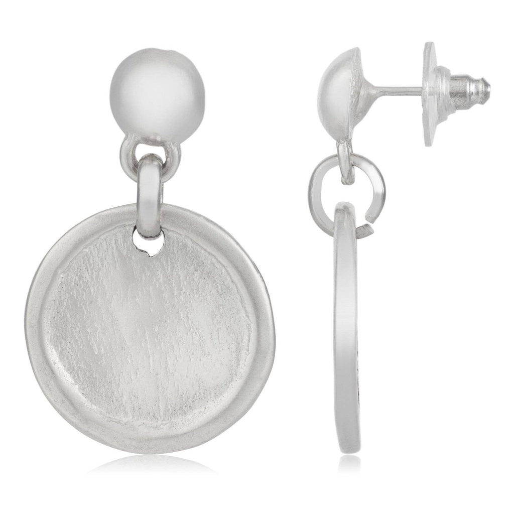 Aberno silver pendant earring