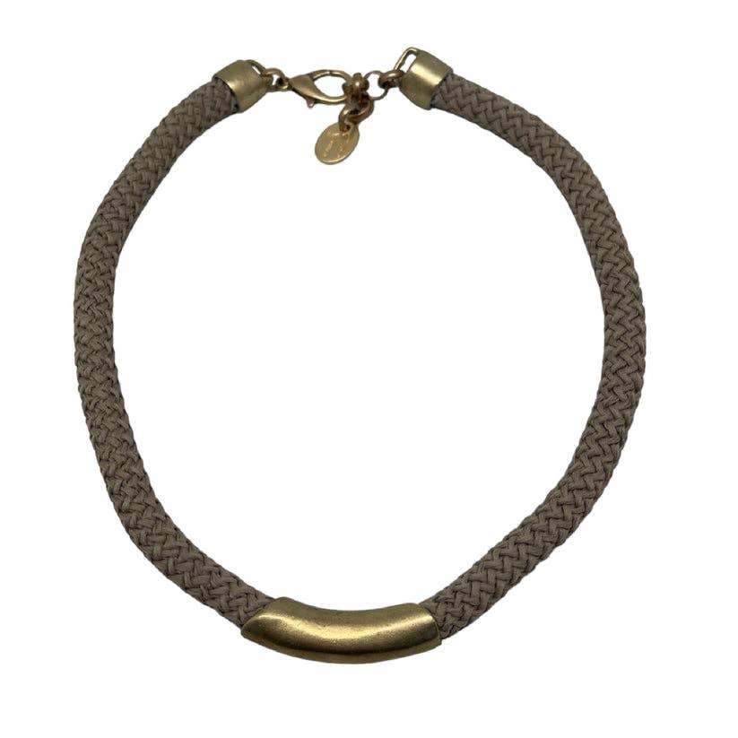 Collar pequeño “Naut” oro topo