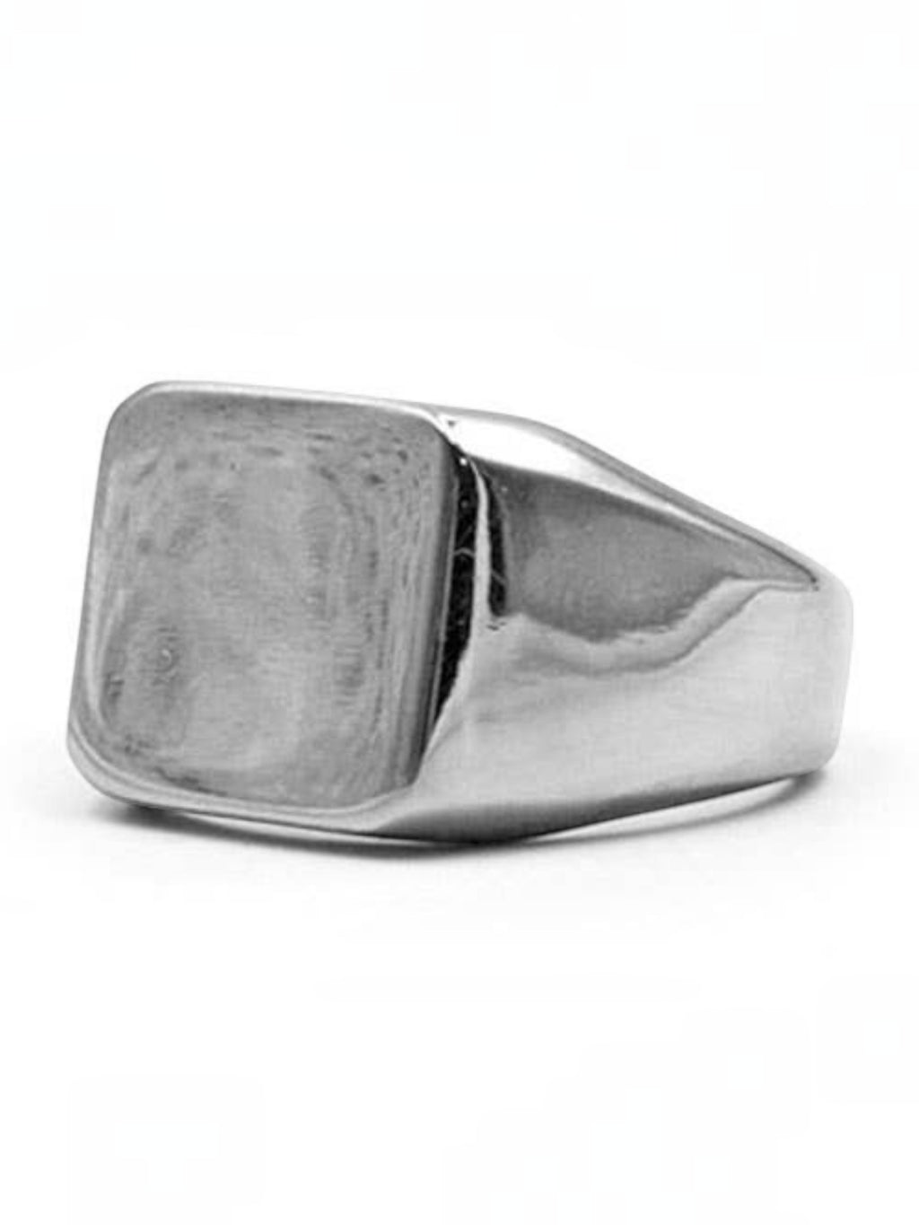 Zilverkleurige Zegel Ring