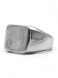 Zilverkleurige Zegel Ring