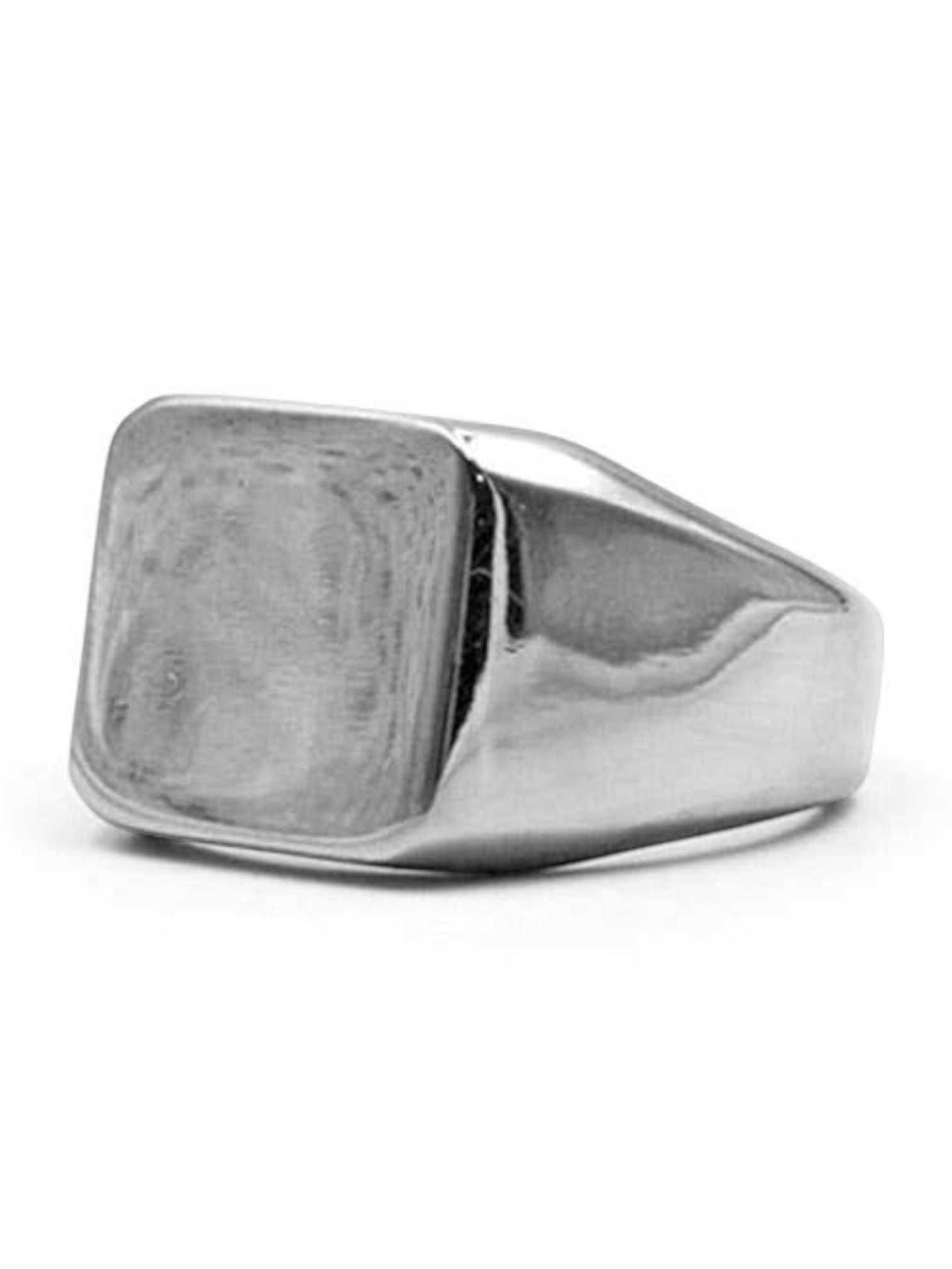Zilverkleurige Zegel Ring