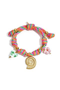 Charming Pink Rope Charm Bracelet for Summer
