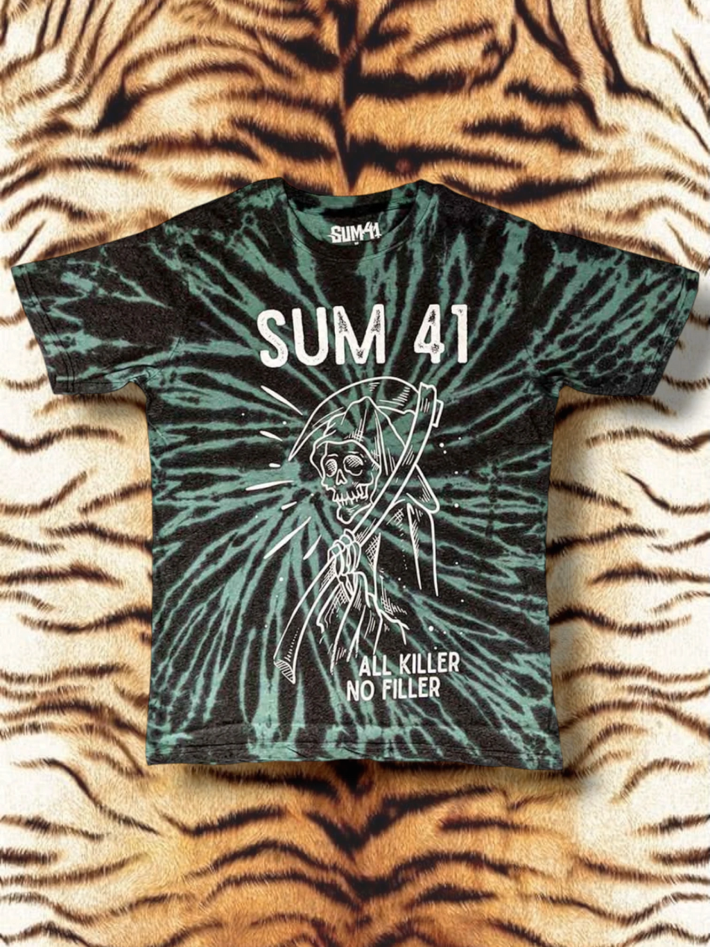 Camiseta unisex Sum 41: Reaper (verde) (Wash Collection)