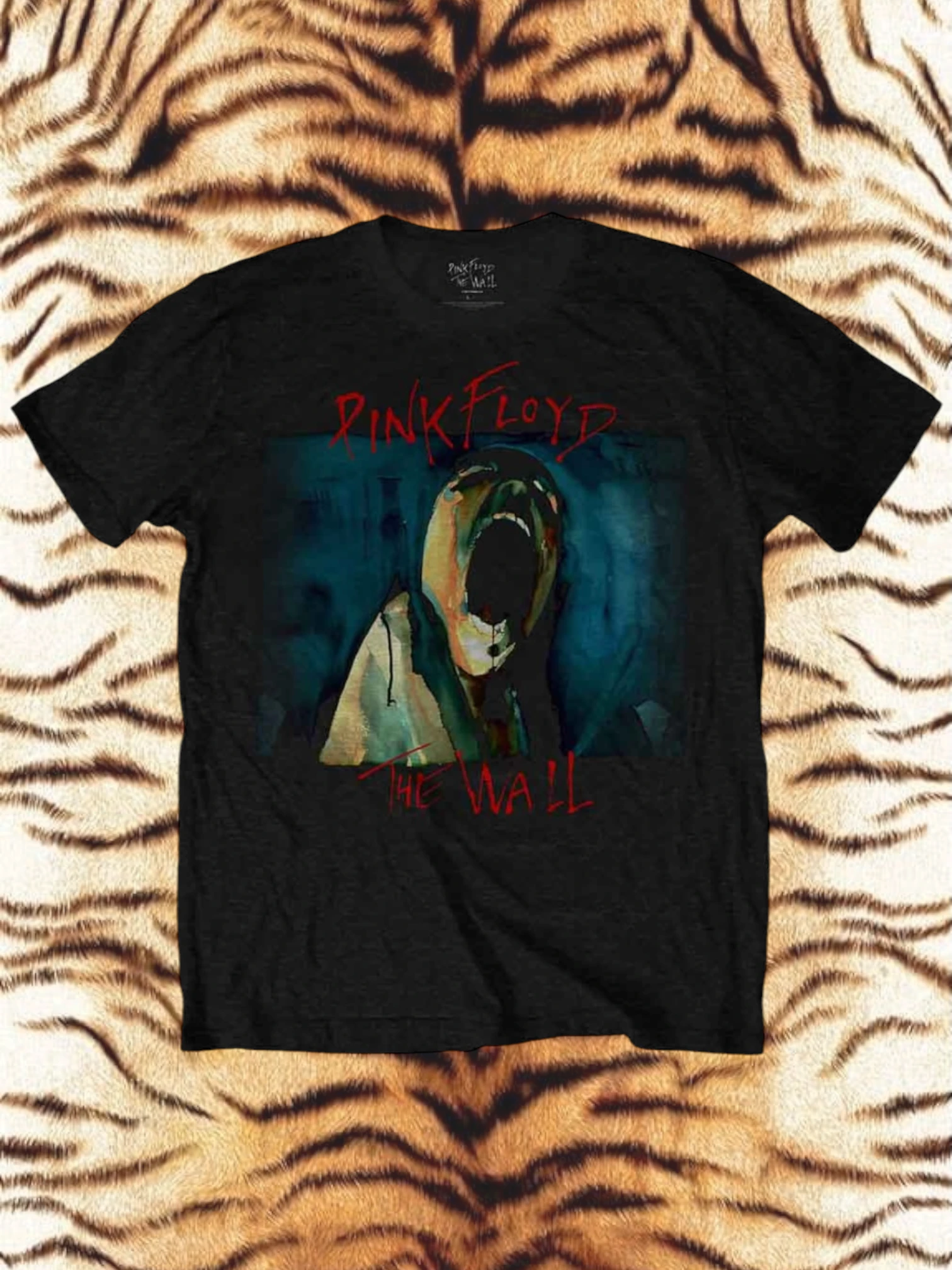Pink Floyd Unisex T-Shirt: The Wall Scream (Black)
